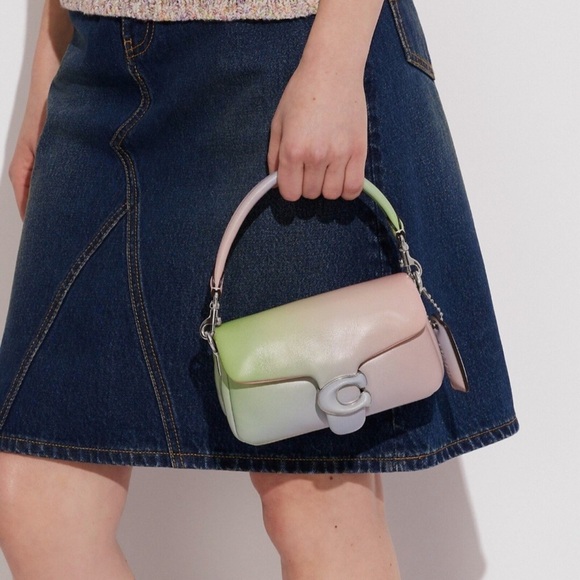 COACH Pillow Tabby 18 Ombre Napa Leather multi color mini crossbody bag - Picture 9 of 17